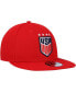 Фото #3 товара Men's Red USWNT Team Basic 9FIFTY Snapback Hat