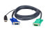 ATEN USB KVM Cable 1,2m - 1.2 m - VGA - Black - HD-15 + USB A - SPHD-15 - Male