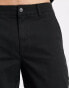 Topman straight chino trousers in black