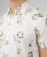 Фото #3 товара Men's Linear Floral Print Short Sleeve Shirt