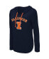 Women's Navy Illinois Fighting Illini My Lover Lightweight Hooded Long Sleeve T-shirt