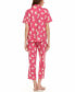 ფოტო #2 პროდუქტის Women's Annie Printed Capri Pajama Set