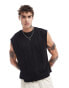 Фото #1 товара ASOS DESIGN relaxed boxy heavyweight tank in black rib