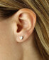 Flat Heart Stud Earrings in 14k Yellow Or White Gold