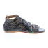 Фото #2 товара Bed Stu Claire F373004 Womens Black Leather Hook & Loop Strap Sandals Shoes
