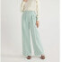 Scoop High Waist Pleated Wide Leg Crepe Pants Women's Pullon Teal Size 8