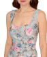 Women's Sleeveless Floral Matelasse Dress