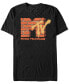 Фото #1 товара MTV Men's Yellow And Orange Brick Logo Short Sleeve T-Shirt