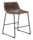 39" each, Set of 2 Steel, Polyurethane Smart Bar Chair