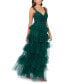 Фото #3 товара Women's Ruffled Tiered Gown