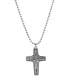 Men's Pewter Shepard and Sheep Cross Necklace
