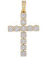 ფოტო #1 პროდუქტის Diamond Cross Pendant (2-1/2 ct. t.w.) in 10k Gold & White Gold