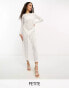 Pieces Petite exclusive Bride To Be lace maxi dress in white