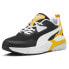 Фото #2 товара Puma Vis2k Lace Up Mens Black, White, Yellow Sneakers Casual Shoes 39231831