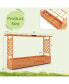 1 PCS Raised Garden Bed with Trellis Hanging Roof Planter Box Drainage Holes for Patio