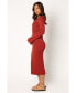 ფოტო #3 პროდუქტის Womens Skylee Longsleeve Midi Dress