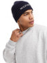 Tommy Hilfiger logo beanie in space blue