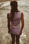 Фото #4 товара Короткое платье со сборками ZARA
