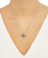 ფოტო #5 პროდუქტის Birthstone Gemstone & Diamond Accent Heart Pendant Necklace in Sterling Silver