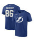 Фото #1 товара Men's Nikita Kucherov Blue Tampa Bay Lightning 2022 Stanley Cup Final Authentic Stack Name and Number T-shirt