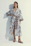 Фото #11 товара Пляжное платье Nefes Istanbul с тропическим узором из 100% хлопка A4143ax23hs