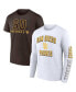 Фото #1 товара Men's Brown, White San Diego Padres Two-Pack Combo T-shirt Set