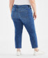 Фото #4 товара Plus Size Mid-Rise Girlfriend Jeans, Created for Macy's