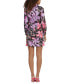 Фото #2 товара Платье мини с застежкой спереди Donna Morgan Floral Draped-Front