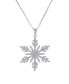 ფოტო #1 პროდუქტის Cubic Zirconia Snowflake Pendant Necklace