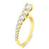 Elegant gold-plated ring with zircons RI119Y