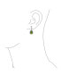 ფოტო #2 პროდუქტის 7CT Style Halo Simulated Green Peridot Cubic Zirconia CZ Dangle Drop Teardrop Screw Back Clip On Earrings Prom Bridesmaid Wedding Rhodium Plated