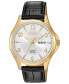 Фото #1 товара Часы и аксессуары Citizen Мужские кварцевые наручные часы с кожаным ремешком коричневого цвета 41 мм