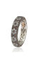 Suzy Levian Sterling Silver Cubic Zirconia Brown Flower Eternity Band Коричневый, 7 - фото #2