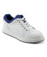 White, Blue Leather, Manmade, Textile