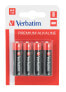Фото #3 товара Одноразовая батарейка Verbatim AA Alkaline 1.5V 4 шт. Multicolour 14.5 mm