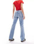 Stradivarius straight leg jean with rips in bleach wash 44 - фото #4