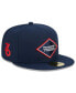 Men's Navy Philadelphia 76ers 2023/24 City Edition Alternate 59FIFTY Fitted Hat Синий, 6 7/8 - фото #1