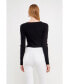 Фото #3 товара Women's Double Cut Out Knit Top