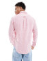 Фото #4 товара Superdry Casual linen long sleeve shirt in new house pink stripe