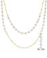 ფოტო #2 პროდუქტის Clear Crystal Layered Necklace