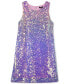 ფოტო #1 პროდუქტის Big Girls Allover Ombré Paillette Shift Dress