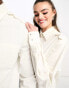 Sister Jane Unisex scalloped detail shirt in ivory