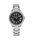 ფოტო #1 პროდუქტის Women's Symphony Silver-tone Stainless Steel , Black Dial , 45mm Round Watch