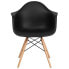 Фото #3 товара Alonza Series Black Plastic Chair With Wood Base