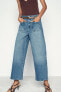 Z1975 WIDE-LEG CROPPED HIGH-WAIST BELTED JEANS