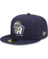 Фото #2 товара Men's Navy San Antonio Missions Authentic Collection Team Home 59FIFTY Fitted Hat