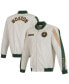 Фото #1 товара Куртка бомбер с полной молнией из нейлона City Edition 2023/24 Cream Boston Celtics мужская JH Design