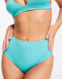 Nike Swimming high waist cheeky bottom in blue