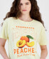 ფოტო #3 პროდუქტის Juniors' Peaches Graphic T-Shirt