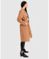 Women Boss Girl Double Breasted Lined Wool Coat